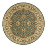 Kendra 45L Green and Cream Round Traditional Rug - Pendle Village Furniture